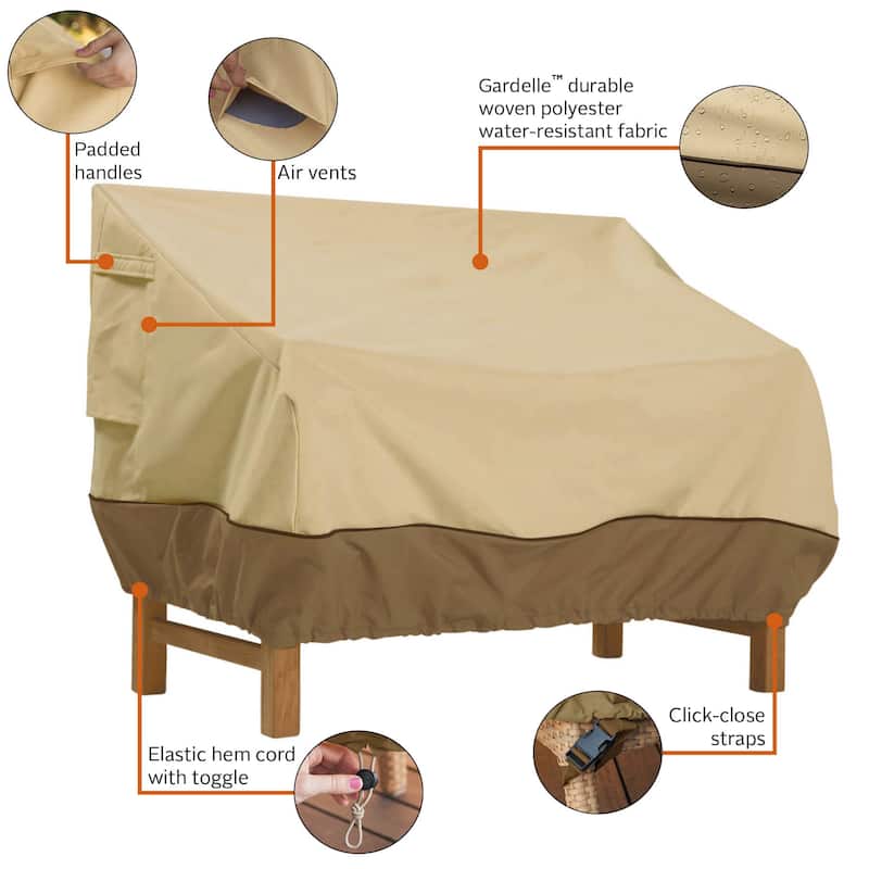 Classic Accessories Veranda Water-Resistant 58 Inch Patio Sofa/Loveseat Cover