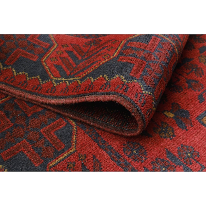 Khal Mohammadi Vingon Red/Navy Runner - 2'8" x 9'9"