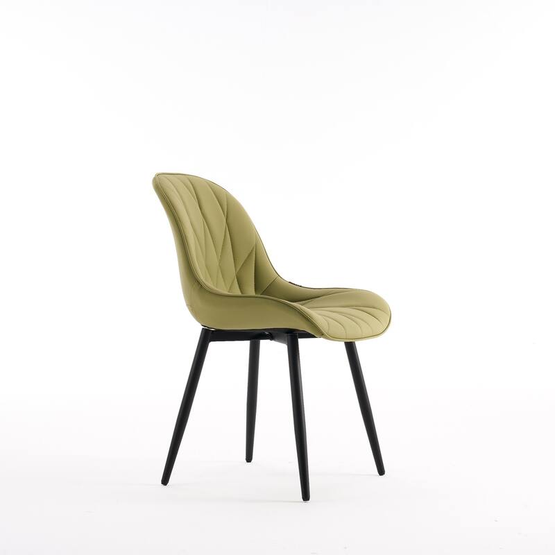 Modern Dining Chairs Set of 2 with Curved Backrest