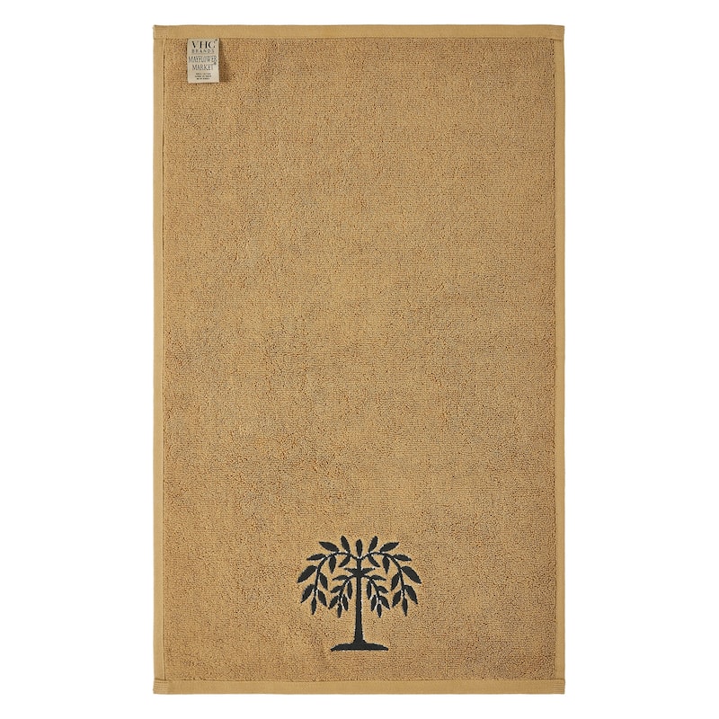 Black Willow Tree Tan Hand Towel Set of 2 16x26