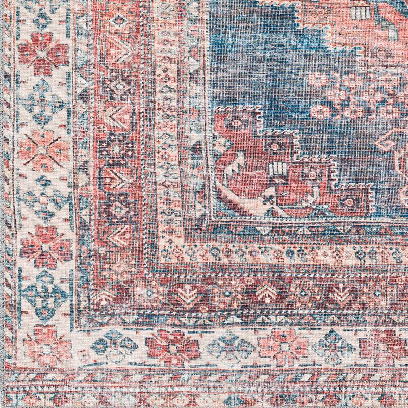 Livabliss Traditional Colin Medallion Washable Area Rug