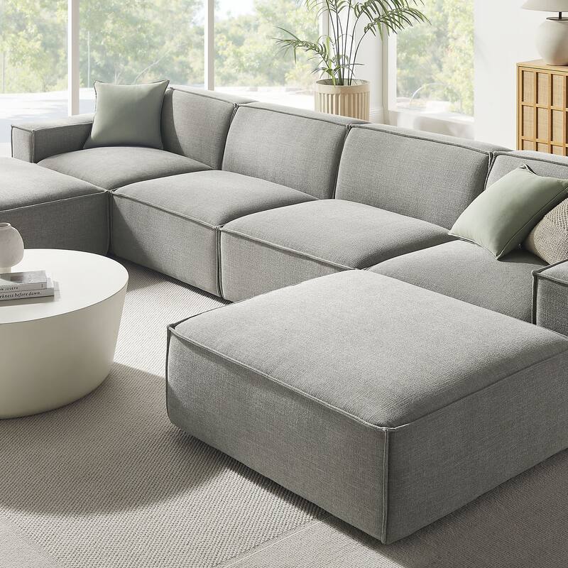 Restore 6-Piece Performance Fabric Upholstered Modular Sectional Sofa