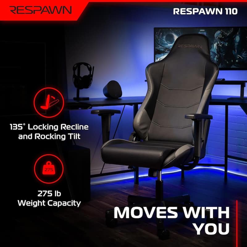 RESPAWN 110 Ergonomic Gaming Chair - Racing Style High Back PC Computer Desk Office Chair