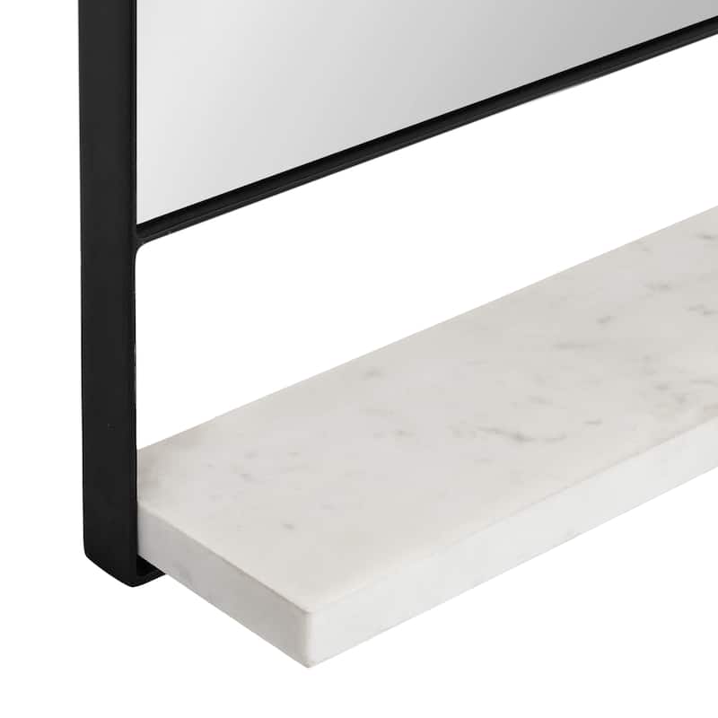 Kate and Laurel Chadwin Rectangle Wall Mirror with Shelf - 20x4x34
