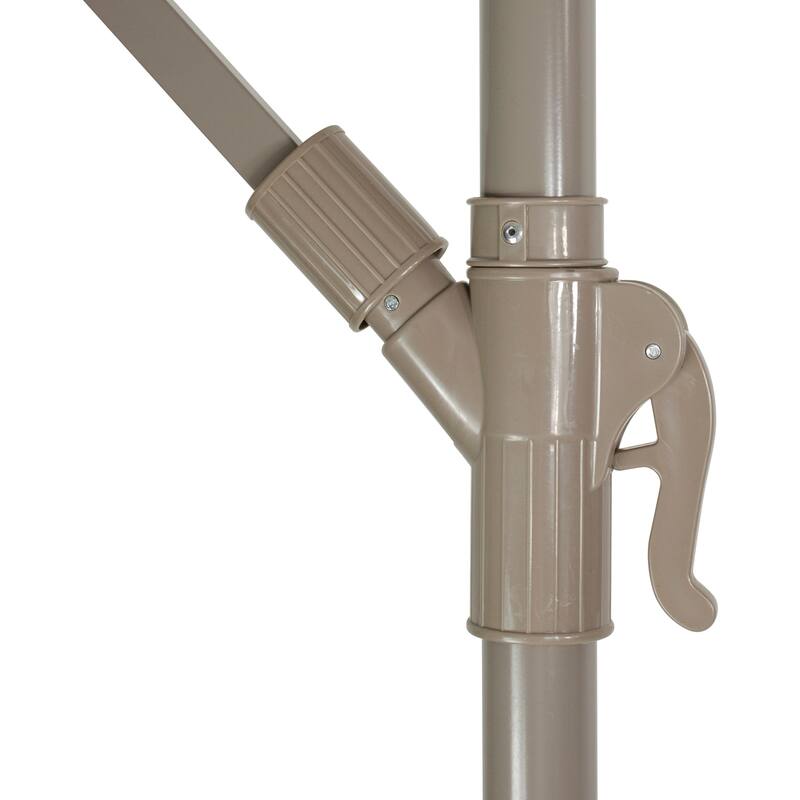 10ft Offset Outdoor Patio Umbrella with Hand Crank