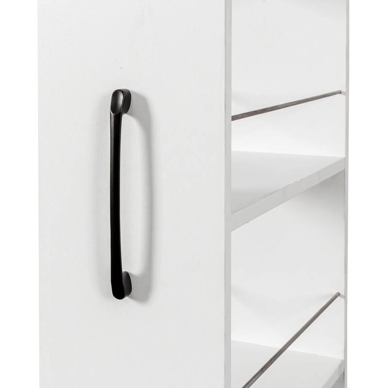 7-Tier Rolling Storage Shelf, Modern Pull-Out Organizer with Single-Sided Access for Kitchen, Living Room, Pantry