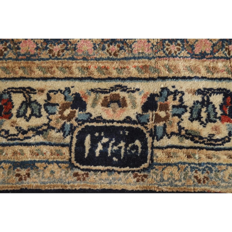 Hand Knotted Oriental 100% Wool Carpet Traditional Medallion Multi-Colored Mashad Area Rug - 5' 4'' X 4' 3''