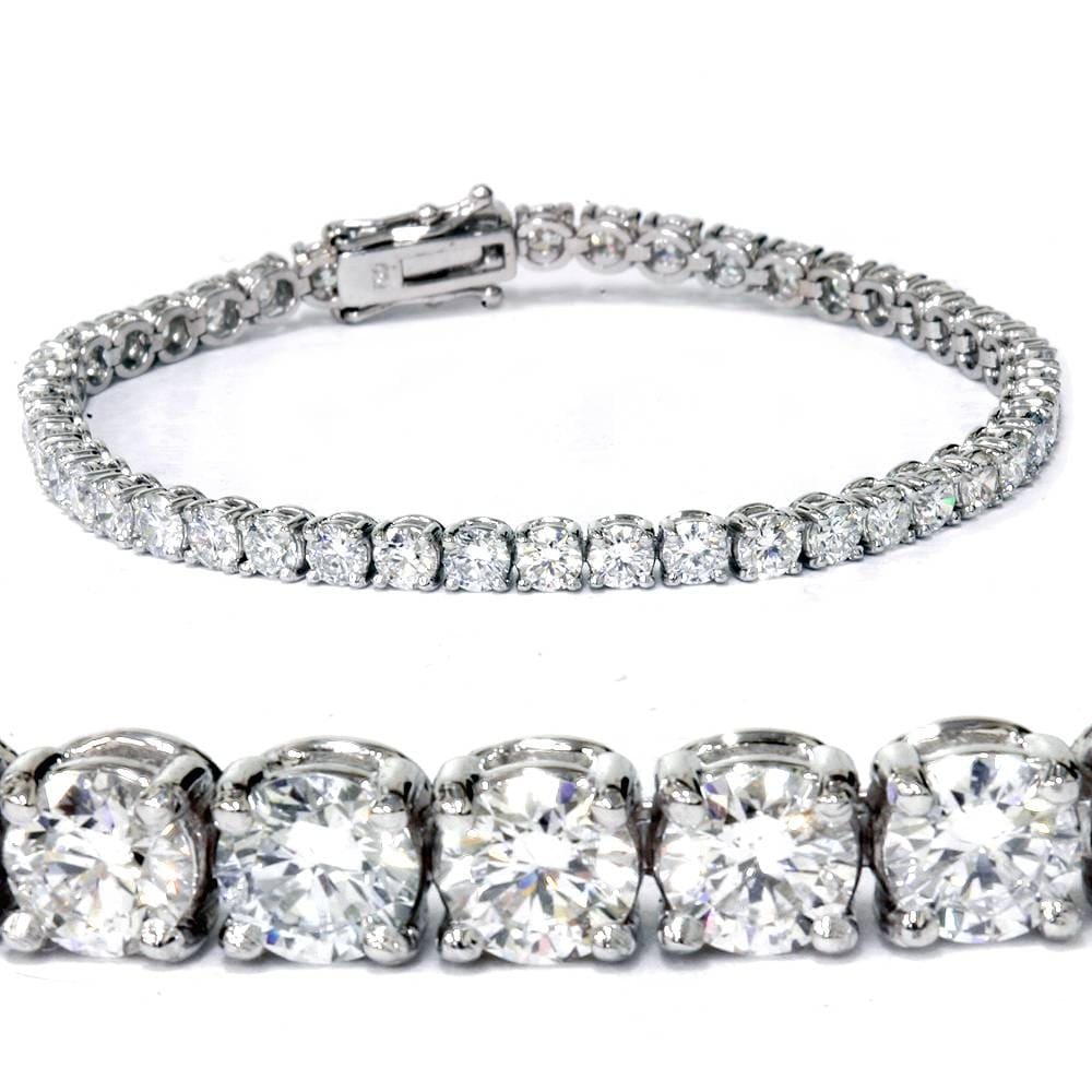 Bliss Diamond 7 Ct T.W. Round Lab Grown Diamond Tennis Bracelet White Gold 7"