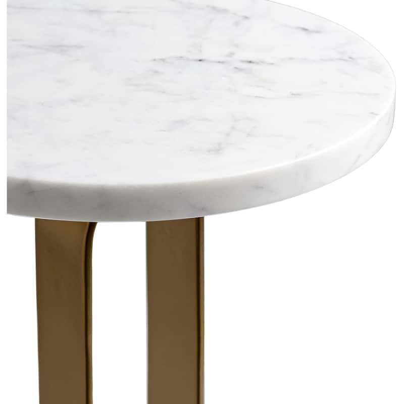 Donovan Marble End Table - 24"H x 12"W x 12"D