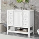preview thumbnail 24 of 28, 36" Bathroom Vanity with Sink Combo, One Cabinet and Three Drawers, Solid Wood and MDF Board