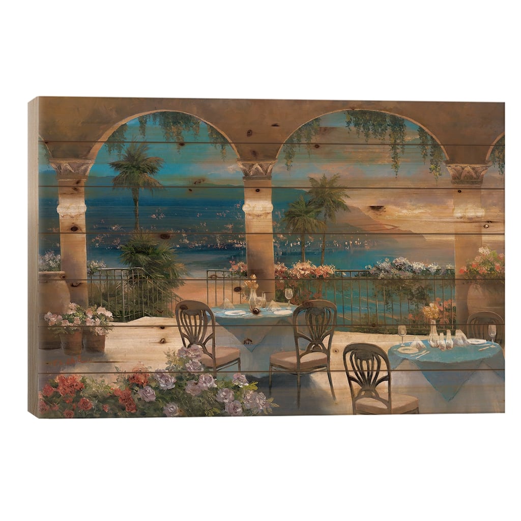 Amalfi Holiday I Print On Wood by T.C. Chiu - Multi-Color