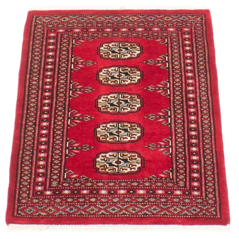 ECARPETGALLERY Hand-knotted Finest Peshawar Bokhara Red Wool Rug - 2'0 x 3'0