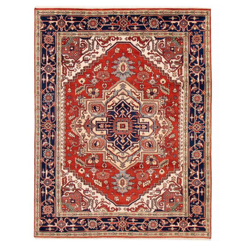 ECARPETGALLERY Hand-knotted Serapi Heritage Dark Copper Wool Rug - 7'9 x 10'2 - Dark Copper - 7'9 x 10'2