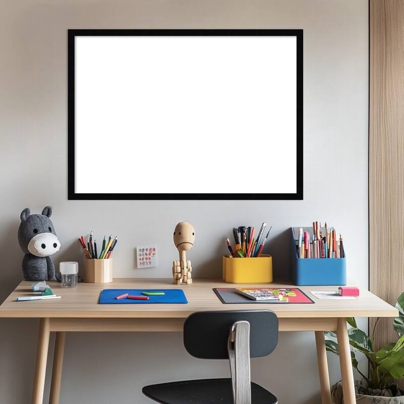Amanti Art Svelte Clay Grey Framed Dry Erase Magnetic Board