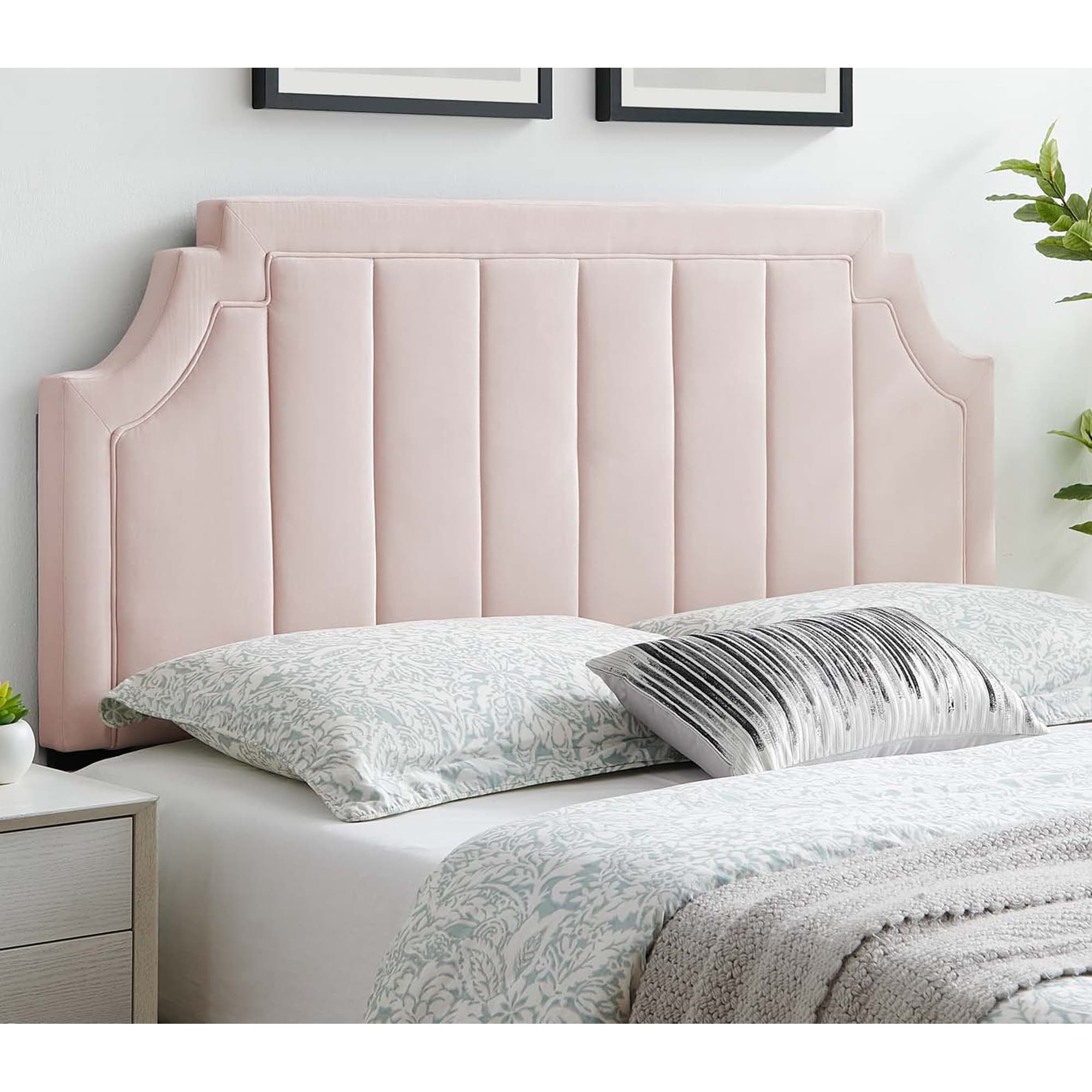 California king hotsell velvet headboard