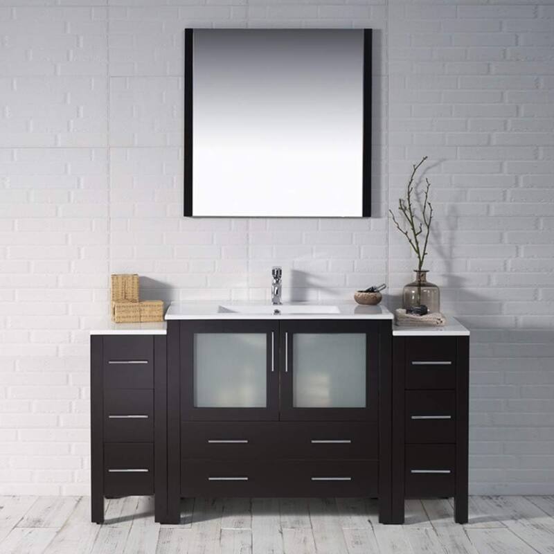 Blossom Sydney 60 Inch Solid Wood Bathroom Vanity with Sink & Cabinets