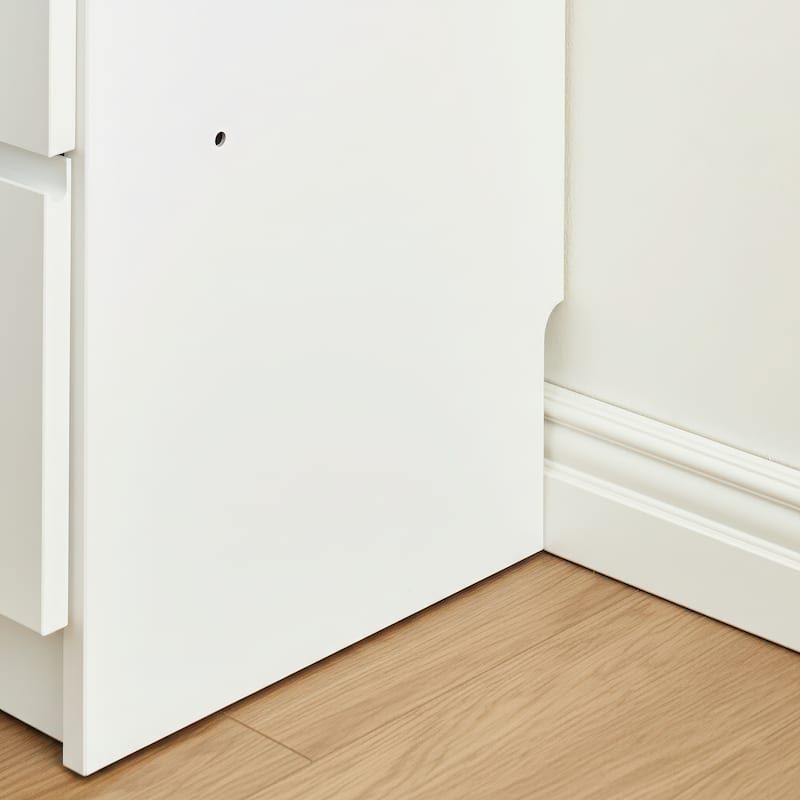 Prosper White Freestanding Walk in Wood Closet System - 125.6"W x 15.7"D x 83" H