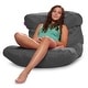preview thumbnail 84 of 89, Bean Bag Chair for Kids, Teens and Adults, Comfy Chairs for your Room Laguna Lounger - Charcoal Grey