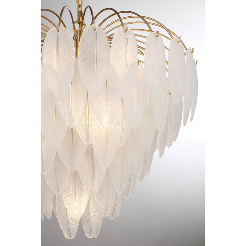 Boa 9-Light Chandelier in Warm Brass by Breegan Jane