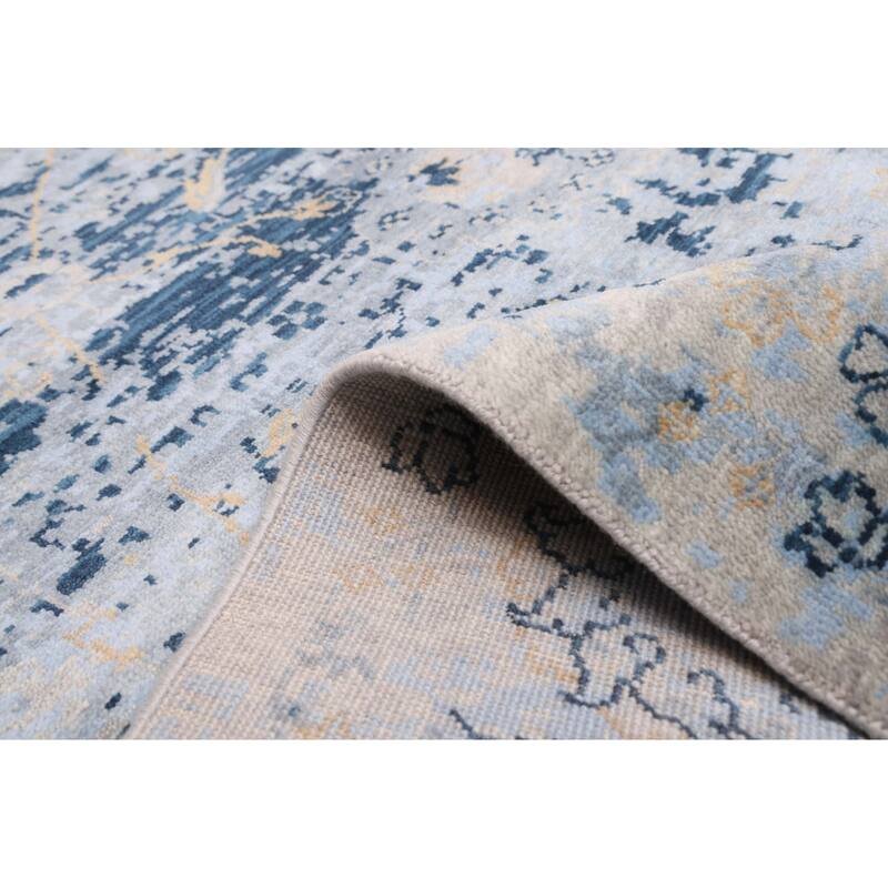 ECARPETGALLERY Hand-knotted Heritage Light Denim Blue Wool Rug - 8'1 x 9'11