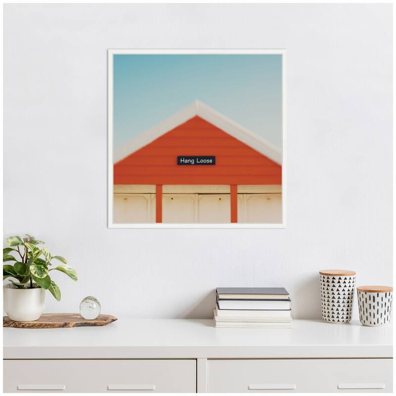 Kate and Laurel Hang Loose by Laura Evans Framed Canvas Wall Art Print