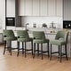 preview thumbnail 8 of 59, Upholstered Counter Height Bar Stools with wood legs for Kitchen Island Dining Room