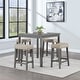 preview thumbnail 1 of 11, Celina 5-Piece Counter Height Set Antique Grey