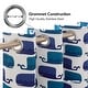 preview thumbnail 4 of 2, Deconovo Whale Print Blackout Curtains, 52x95 In, 2 Panels - W52 x L95