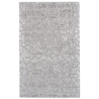 4' X 6' Gray And Silver Abstract Tufted Handmade Area Rug - Bed Bath ...