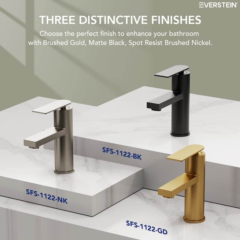Single Lever Handle Bathroom Sink Faucet Single Hole Basin Faucet