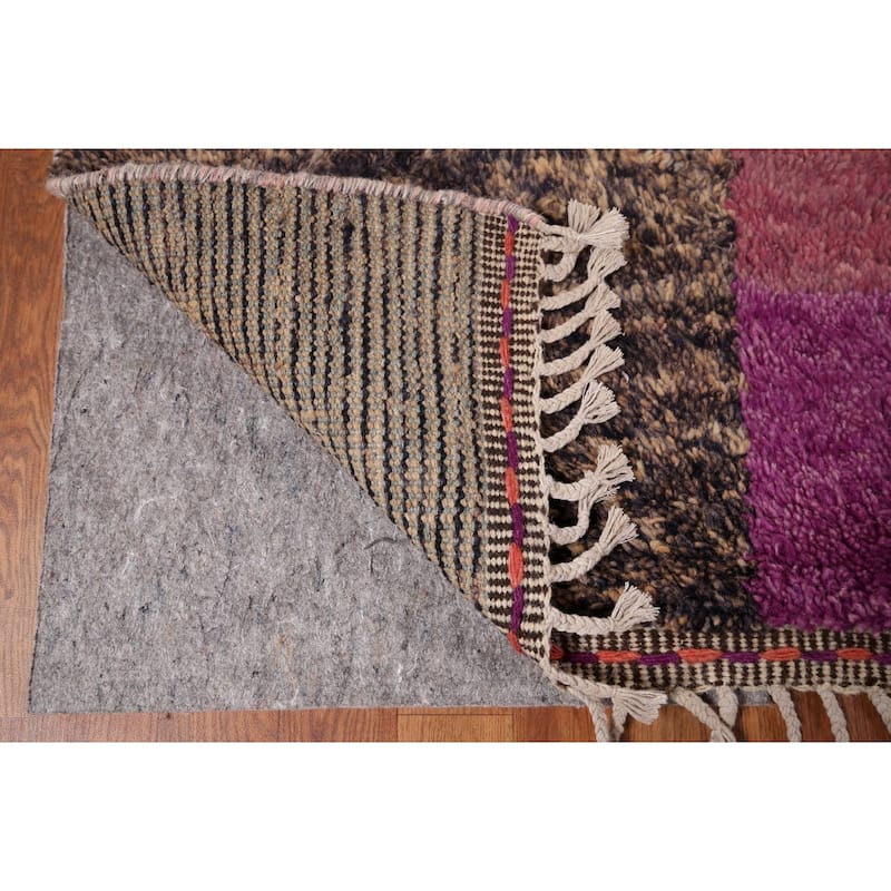 Geometric Moroccan Oriental Rug Handmade Multi-Color Wool Carpet - 8'10" x 12'4"