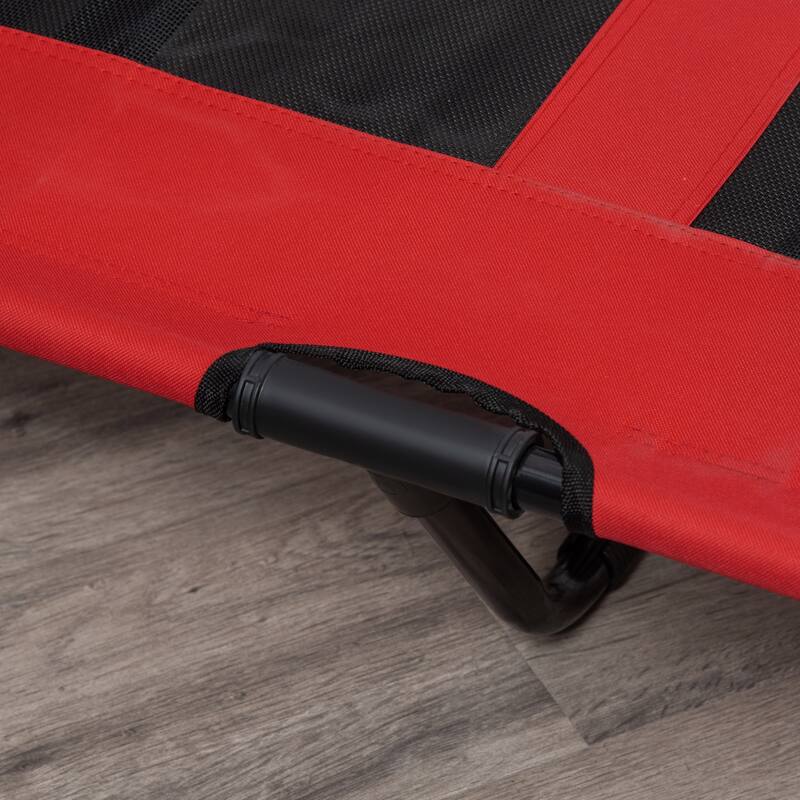 Pawhut Elevated Cooling Mesh Dog Bed Cot - 48" x 36.25" x 9"