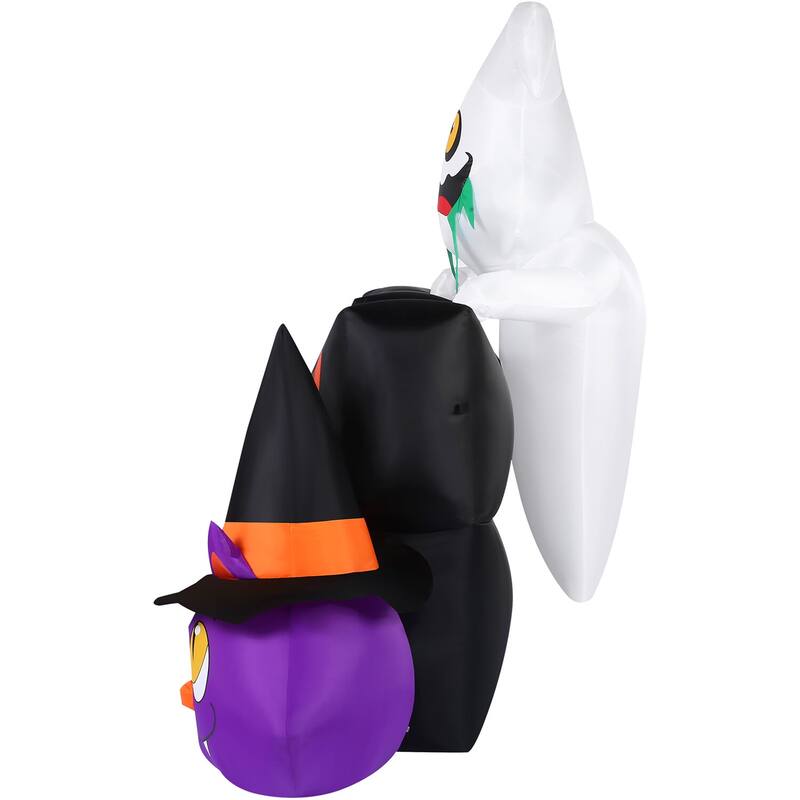 Haunted Hill Farm 8-Ft. Wide Pre-lit Inflatable Trick or Treat Sign