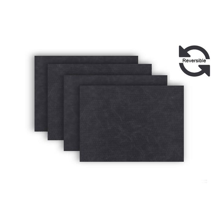 Dainty Home Sorento Faux Leather Reversible Rectangular Placemat Set - N/A