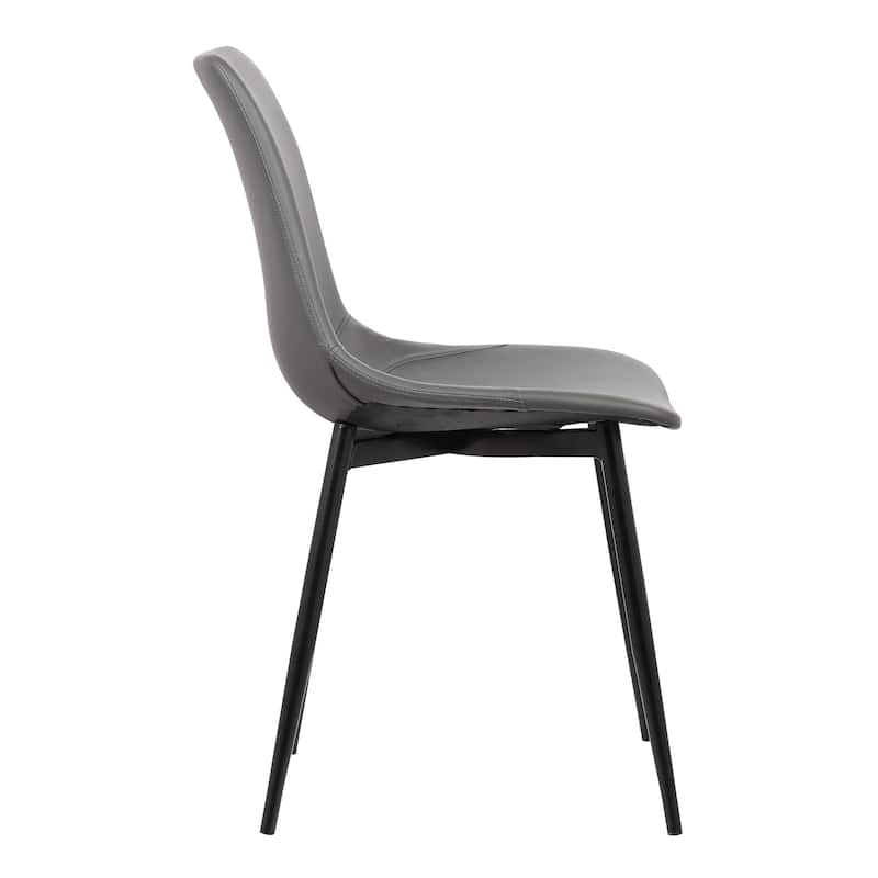 Monte Modern Upholstered Dining Chair in Faux Leather or Fabric