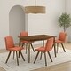 preview thumbnail 11 of 10, Set of 4 Gina Upholstered Dining Chairs in Walnut Finish