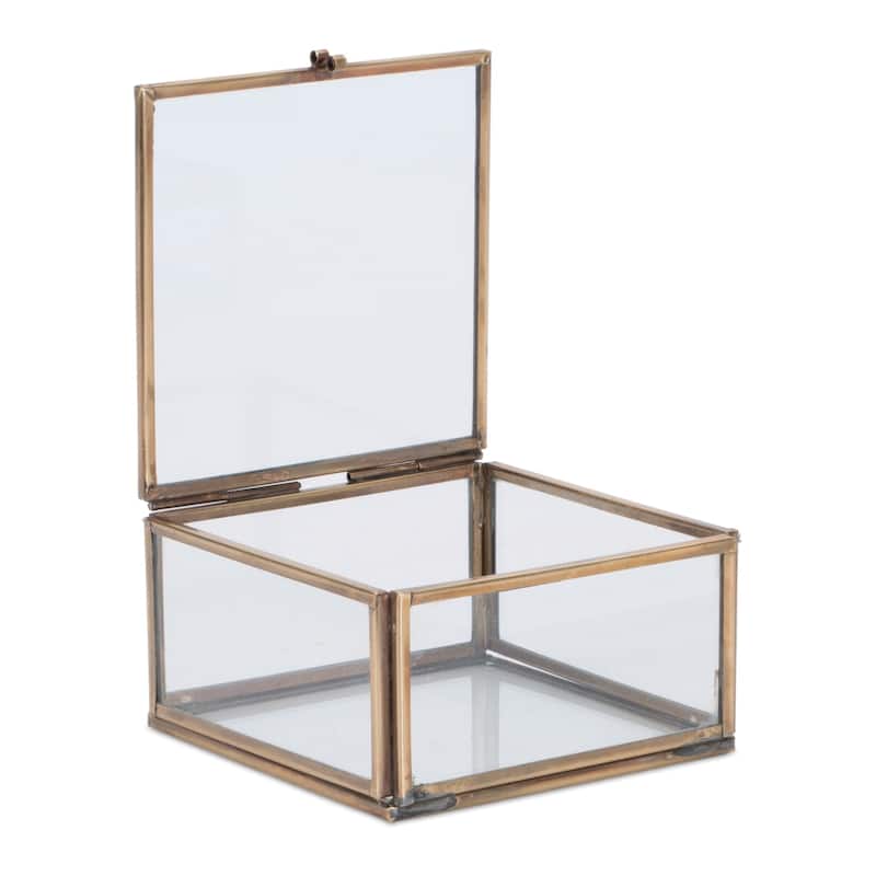 Square Framed Decorative Boxes - 4" - Set of 2
