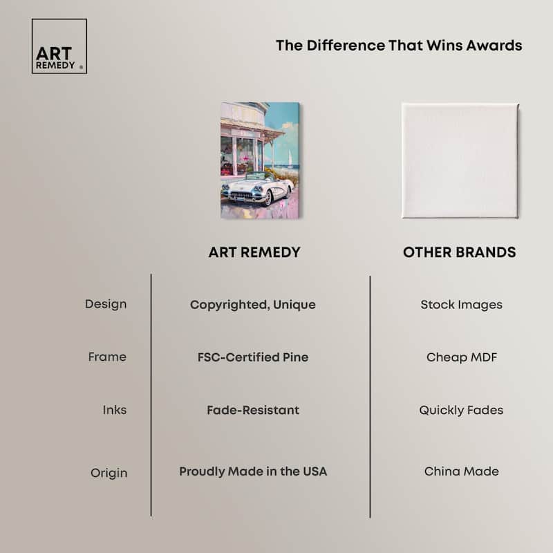 Classic Beach Store Canvas by Art Remedy, Gallery Wrapped