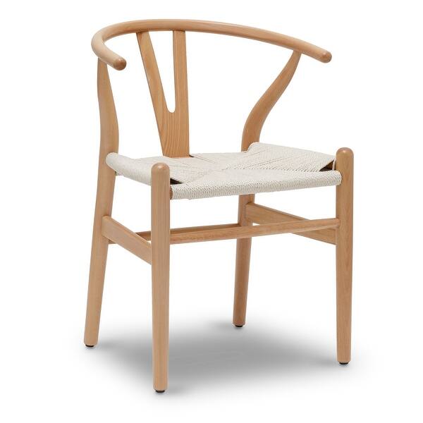 Poly and Bark Weave Chair - Solid Wood Frame - On Sale - Bed Bath ...