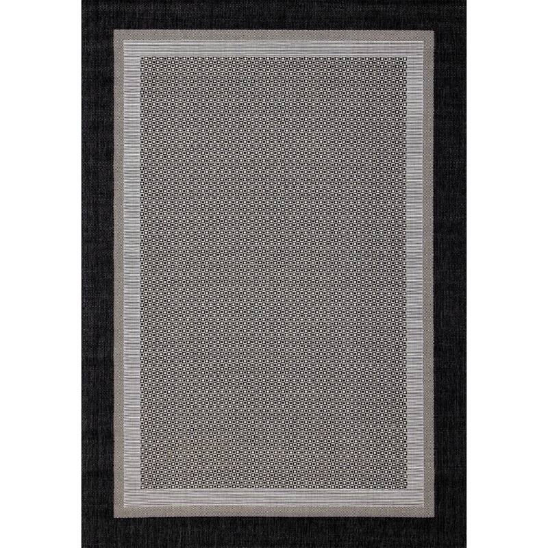 Jackson Collection - Grey Border Flatweave Rug
