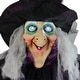 preview thumbnail 3 of 1, 66" Animated Standing Witch and Broomstick Halloween Figure Decoration