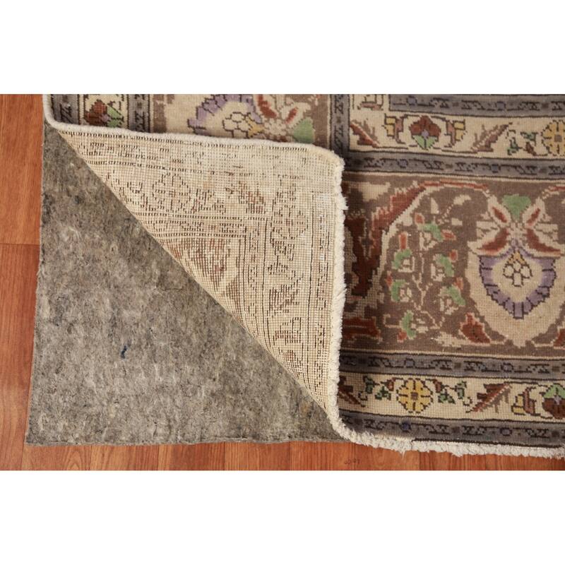 Blue Tabriz Persian Vintage Area Rug Handmade Wool Carpet - 9'6" x 12'8"