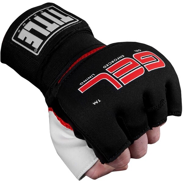 Shop Title Boxing Gel Assault Training Glove Wraps - Black ...
