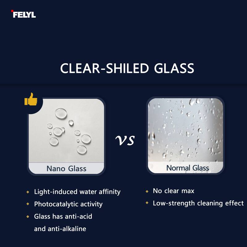 FELYL 72" H Single Sliding Framed Shower Door with Heat Soaking Process and Protective Coating Clear Glass