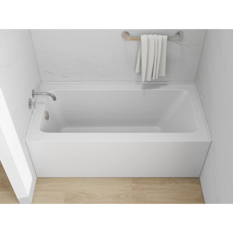 Vanity Art Alcove Soaking Acrylic Bathtub