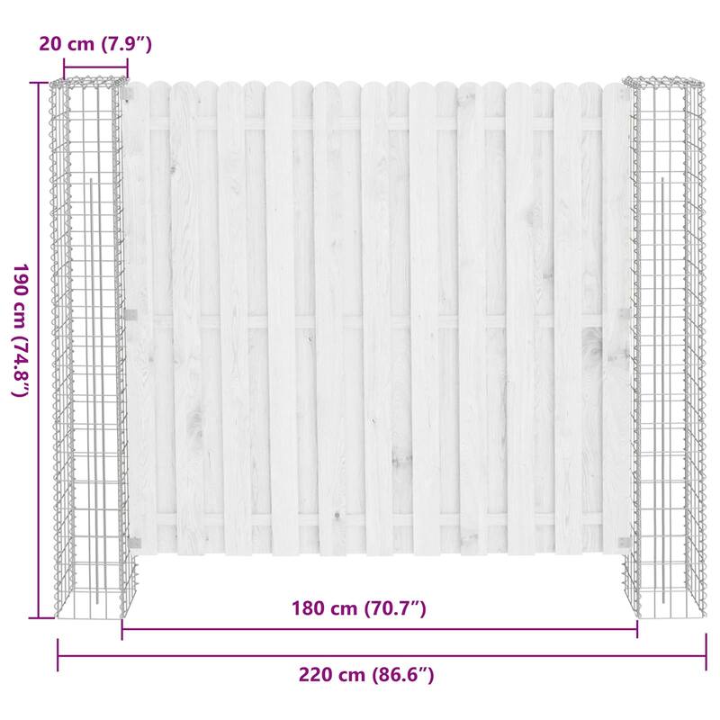 vidaXL Fence Post 2 pcs Silver 7.87 x 7.87 x 74.80 in Metal - 7.87 x 7.87 x 74.80 in