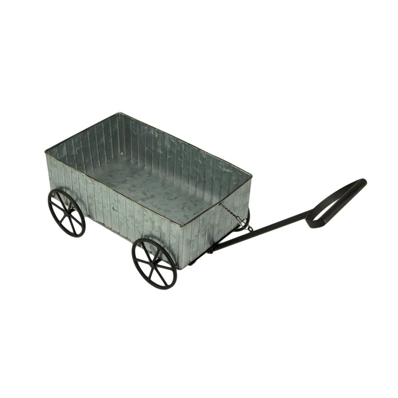 Shop Rustic Galvanized Metal Decorative Farmhouse Wagon Planter