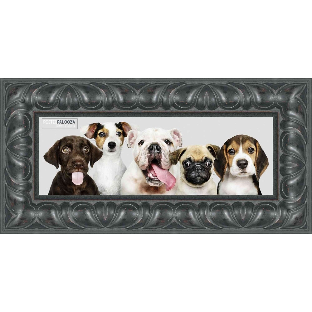 Poster Palooza 4x10 Frame Black Solid Wood Picture Frame - UV Acrylic, Foam  Board Backing & Hanging Hardware Included