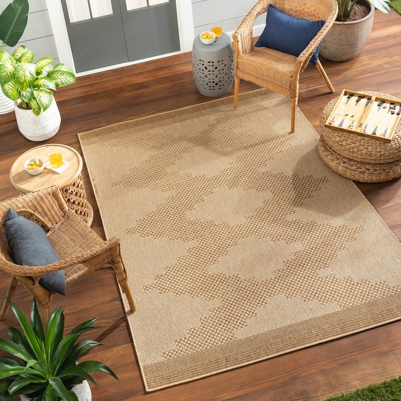 Livabliss Pismo Indoor/ Outdoor Boho Diamond Area Rug - 9'2" x 12'