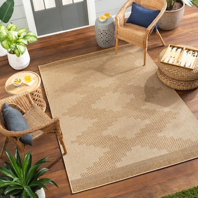 Livabliss Pismo Indoor/ Outdoor Boho Diamond Area Rug